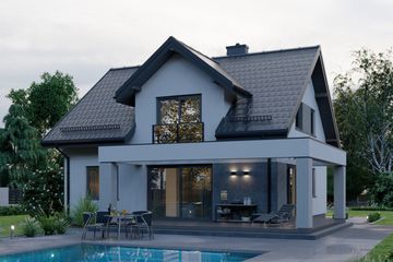  Projekt domu APS 196 NEW (LUA1435) - projekt domu parterowego z poddaszem - Zdjęcie 4