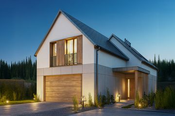  Projekt domu Optymalny 04 (KZB1032) - projekt domu parterowego z poddaszem - Zdjęcie 1