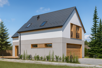  Projekt domu Optymalny 04 (KZB1032) - projekt domu parterowego z poddaszem - Zdjęcie 5