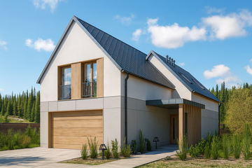  Projekt domu Optymalny 04 (KZB1032) - projekt domu parterowego z poddaszem - Zdjęcie 4