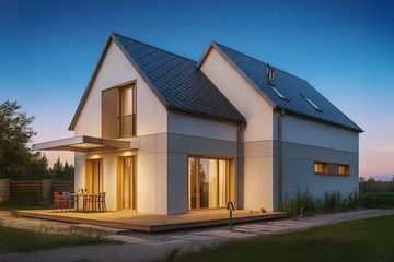  Projekt domu Optymalny 04 (KZB1032) - projekt domu parterowego z poddaszem - Zdjęcie 2