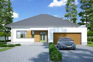  Projekt domu Kalwados modern (WOF1120) - projekt domu parterowego - Zdjęcie 1