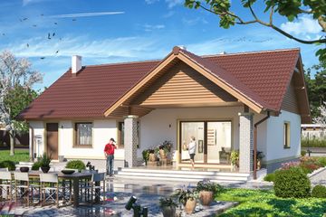  Projekt domu Tracja 3 (WOE1132) - projekt domu parterowego - Zdjęcie 1