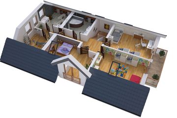  Projekt domu BS-16 z lokalem (JGC1213) - projekt domu parterowego z poddaszem - Zdjęcie 5