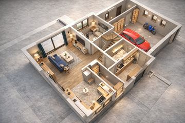  Projekt domu Jaskółka 6 z garażem 2-st. (WRL1058) - projekt domu parterowego z poddaszem - Zdjęcie 3