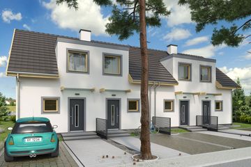  Projekt domu Morski 1 - bliźniak LLL (WRD2775) - projekt domu parterowego z poddaszem - Zdjęcie 4