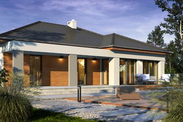  Projekt domu Cyrus III z garażem 2-st. [A] (WRF1987) - projekt domu parterowego - Zdjęcie 2