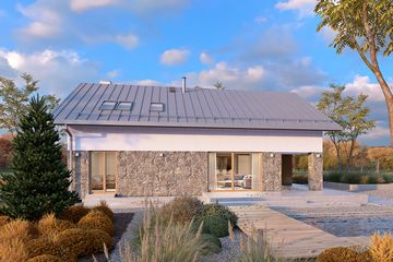  Projekt domu Słoneczny 2 (BSA2201) - projekt domu parterowego z poddaszem - Zdjęcie 4