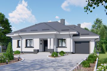  Projekt domu APS 052 wariant 2 (LUA1444) - projekt domu parterowego - Zdjęcie 1