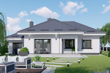  Projekt domu APS 052 wariant 2 (LUA1444) - projekt domu parterowego - Zdjęcie 2