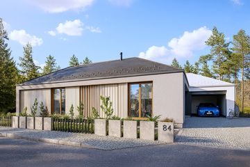  Projekt domu Dwie bryły 04 (KZB1036) - projekt domu parterowego - Zdjęcie 1