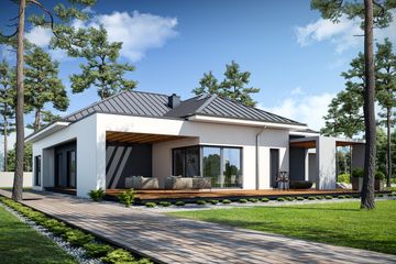  Projekt domu Przejrzysty D27 wariant I (WWB1052) - projekt domu parterowego - Zdjęcie 2