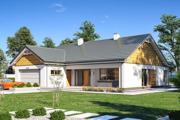  Projekt domu Parterowy 3 wariant B (WAH1932) - projekt domu parterowego - Zdjęcie 2