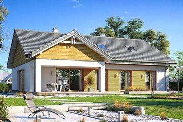 Projekt domu Parterowy 3 wariant B (WAH1932) - projekt domu parterowego - Zdjęcie 1