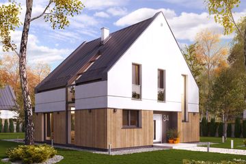  Projekt domu Bogatka (BSA2206) - projekt domu parterowego z poddaszem - Zdjęcie 1