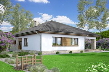  Projekt domu Kalwados (WOF1121) - projekt domu parterowego - Zdjęcie 4