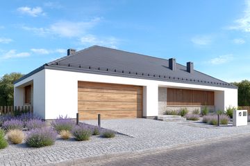  Projekt domu Gustowny 02a (KZB1037) - projekt domu parterowego - Zdjęcie 1