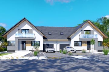  Projekt domu APS 209 NEW dwulokalowy (LUA1448) - projekt domu parterowego z poddaszem - Zdjęcie 1