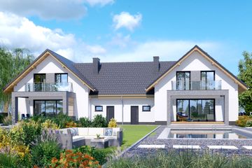  Projekt domu APS 209 NEW dwulokalowy (LUA1448) - projekt domu parterowego z poddaszem - Zdjęcie 2