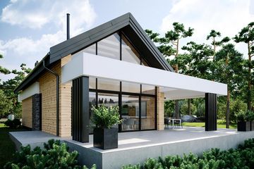  Projekt domu HomeKoncept 66 A (KRX1090) - projekt domu parterowego z poddaszem - Zdjęcie 3