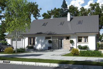 Projekt domu Nina Lux C (WRD2776) - projekt domu parterowego z poddaszem - Zdjęcie 1