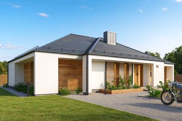  Projekt domu Gustowny 03 (KZB1042) - projekt domu parterowego - Zdjęcie 2