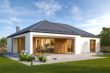  Projekt domu Gustowny 03 (KZB1042) - projekt domu parterowego - Zdjęcie 1