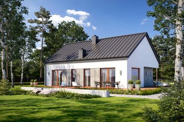  Projekt domu Rozsądny D52 (WWB1054) - projekt domu parterowego - Zdjęcie 2