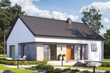  Projekt domu Rozsądny D52 (WWB1054) - projekt domu parterowego - Zdjęcie 1