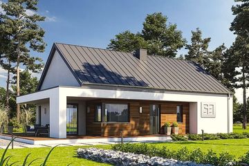  Projekt domu Zgrabny D53 (WWB1055) - projekt domu parterowego - Zdjęcie 1