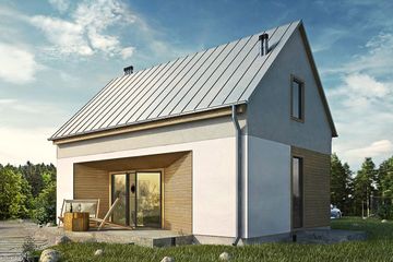  Projekt domu Pilawa 02 całoroczny (KZB1043) - projekt domu parterowego z poddaszem - Zdjęcie 1