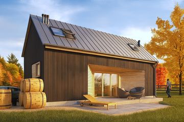  Projekt domu Pilawa 03 całoroczny (KZB1044) - projekt domu parterowego z poddaszem - Zdjęcie 1