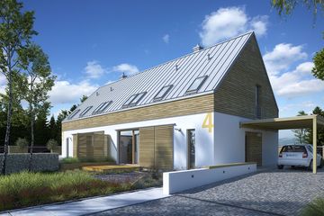  Projekt domu Rozważny 3 (WAW1119) - projekt domu parterowego z poddaszem - Zdjęcie 1