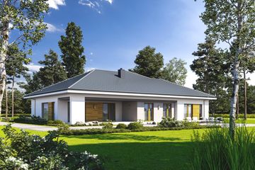  Projekt domu Widoczny D54 (WWB1056) - projekt domu parterowego - Zdjęcie 2