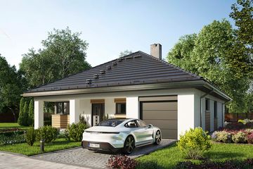  Projekt domu Bratek Nano (1653) (KRD2799) - projekt domu parterowego - Zdjęcie 2