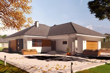  Projekt domu Kiwi 5 (BSA2225) - projekt domu parterowego - Zdjęcie 1