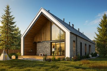  Projekt domu Z wnęką 06 (KZB1046) - projekt domu parterowego z poddaszem - Zdjęcie 2