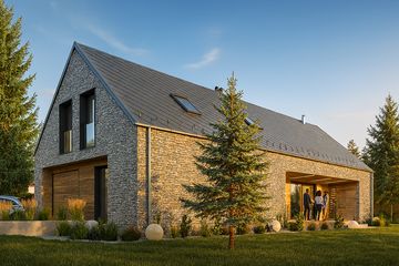  Projekt domu Z wnęką 06 (KZB1046) - projekt domu parterowego z poddaszem - Zdjęcie 3