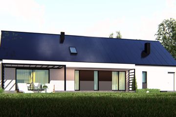  Projekt domu uA76v1 (WCB1131) - projekt domu parterowego z poddaszem - Zdjęcie 4