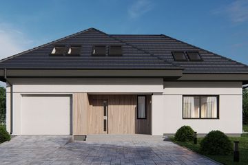  Projekt domu uA116 (WCB1136) - projekt domu parterowego z poddaszem - Zdjęcie 1