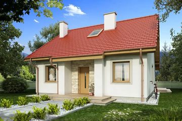  Projekt domu Maleństwo B (WRD2797) - projekt domu parterowego z poddaszem - Zdjęcie 2
