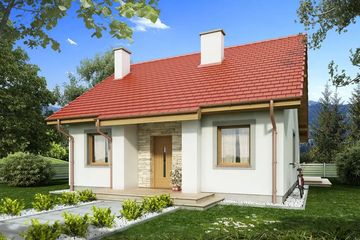  Projekt domu Maleństwo A (WRD2792) - projekt domu parterowego - Zdjęcie 2