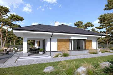Projekt domu Beno III - parterowy dom o powierzchni 119,80 m², dach kopertowy - ujęcie 5