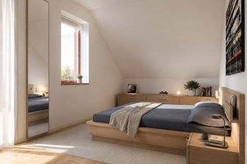 Projekt domu Akord (17) - parterowy z poddaszem dom o powierzchni 151,90 m², dach dwuspadowy - ujęcie 6