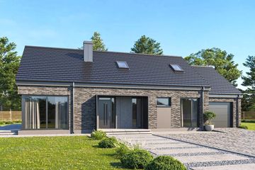  Projekt domu Wymarzony 9 wariant B (WAH1963) - projekt domu parterowego - Zdjęcie 1