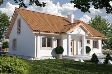  Projekt domu Kinga A (WRD2810) - projekt domu parterowego z poddaszem - Zdjęcie 1