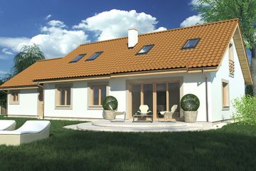  Projekt domu Kinga A (WRD2810) - projekt domu parterowego z poddaszem - Zdjęcie 2