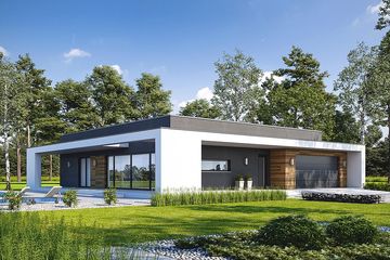  Projekt domu Harmonijny D56 wariant I (WWB1060) - projekt domu parterowego - Zdjęcie 1