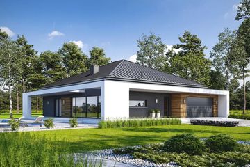  Projekt domu Harmonijny D56 wariant II (WWB1061) - projekt domu parterowego - Zdjęcie 1