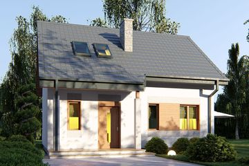  Projekt domu uA98 (WCB1157) - projekt domu parterowego z poddaszem - Zdjęcie 2